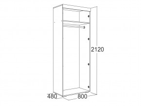 Шкаф 2-х дверный для одежды Ольга 19 в Челябинске - mebel74.com | фото 2