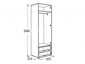 Шкаф 2-х дверный для одежды Омега 16 в Челябинске - mebel74.com | фото 2