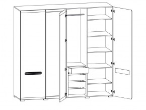 Шкаф 205-SZF2D2L/21/22 Ацтека белый в Челябинске - mebel74.com | фото 2