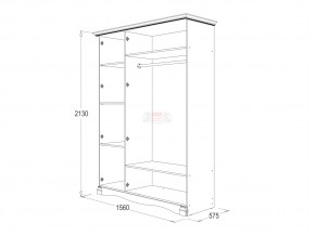 Шкаф 3-х дверный для одежды и белья Ольга 1н в Челябинске - mebel74.com | фото 2