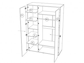 Шкаф 3-х створчатый Валенсия Миф в Челябинске - mebel74.com | фото 2