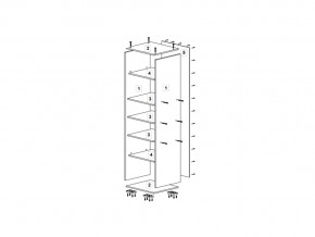 Шкаф 400 для белья (ДБ) ТМК Дуб млечный-оранж в Челябинске - mebel74.com | фото 2