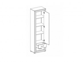 Шкаф B136-REG1D2S Мальта сибирская лиственница в Челябинске - mebel74.com | фото 2