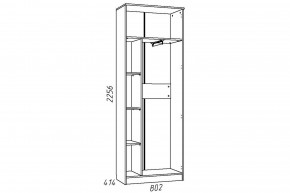 Шкаф для одежды Акварель НМ 013.02-02 М Капучино в Челябинске - mebel74.com | фото 2