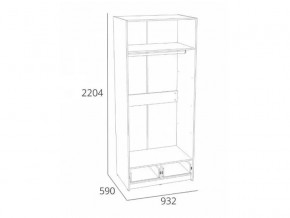 Шкаф для одежды Оттавия НМ 011.80 Антрацит в Челябинске - mebel74.com | фото 2