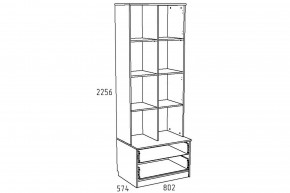 Шкаф комбинированный Акварель НМ 013.10 М Капучино в Челябинске - mebel74.com | фото 2