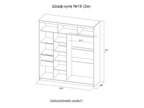 Шкаф-купе №19 Инфинити анкор светлый 2000 мм в Челябинске - mebel74.com | фото 3