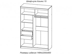 Шкаф-купе Альянс 15 комплект зеркал №2 в Челябинске - mebel74.com | фото 2