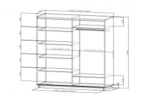 Шкаф-купе двухдверный Лео Зеркало-Мирт 1400 в Челябинске - mebel74.com | фото 2