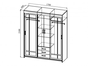 Шкаф-купе Фортуна ясень темный/ясень светлый в Челябинске - mebel74.com | фото 2