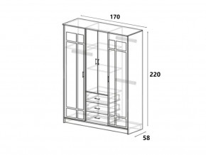 Шкаф купе Лорд Дуб Вотан-Белый гладкий в Челябинске - mebel74.com | фото 2