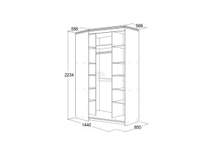 Шкаф купе угловой правый Ольга 13 в Челябинске - mebel74.com | фото 3