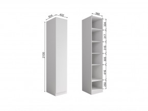 Шкаф-пенал Мори МШ 400.1 белый в Челябинске - mebel74.com | фото 2