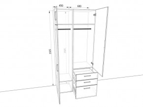 Шкаф распашной 1050А Дуб крафт в Челябинске - mebel74.com | фото 2