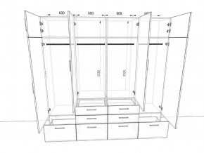 Шкаф распашной 2400А Антрацит в Челябинске - mebel74.com | фото 2