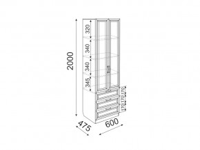 Шкаф с ящиками 600 Остин модуль 4 в Челябинске - mebel74.com | фото 2