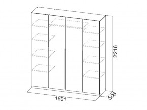 Шкаф ШК 05 графит 1600 мм в Челябинске - mebel74.com | фото 2