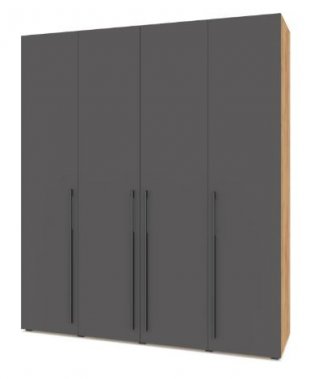 Стоун С41 Шкаф 4-х дв (Золотой дуб/Графит) в Челябинске - mebel74.com | фото