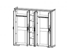 Шкаф SZF5D Марсель ясень снежный в Челябинске - mebel74.com | фото 2