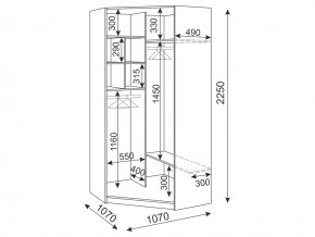 Шкаф угловой с зеркалом М35 Тиффани в Челябинске - mebel74.com | фото 3