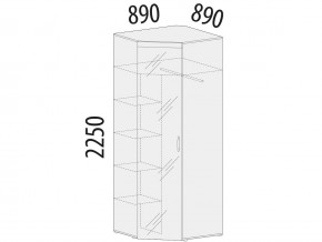 Шкаф угловой с зеркалом Тиффани 93.09 в Челябинске - mebel74.com | фото 2