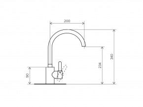 Смеситель кухонный Элара Polygran Песочный 302 в Челябинске - mebel74.com | фото 2