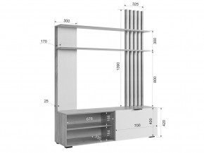 Стенка Бери дуб крафт золотой/графит в Челябинске - mebel74.com | фото 2