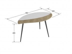 Стол журнальный Лайм дуб сонома/белый в Челябинске - mebel74.com | фото 2