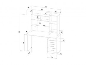 Стол компьютерный Фаворит венге/анкор светлый в Челябинске - mebel74.com | фото 2