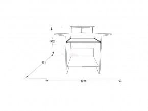 Стол компьютерный СК 4 венге/млечный дуб в Челябинске - mebel74.com | фото 2
