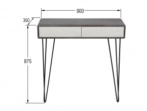 Стол-консоль Телфорд Серый бетон/белый бетон в Челябинске - mebel74.com | фото 2