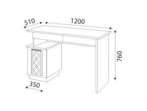 Стол прямой М17 Тиффани в Челябинске - mebel74.com | фото 2