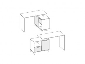 Стол письменный Эго Ст-2 белый глянец на цоколе в Челябинске - mebel74.com | фото 2