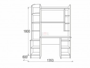 Стол письменный Омега 1 млечный дуб в Челябинске - mebel74.com | фото 3