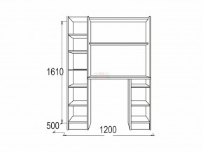 Стол письменный Омега 2 венге/млечный дуб в Челябинске - mebel74.com | фото 2