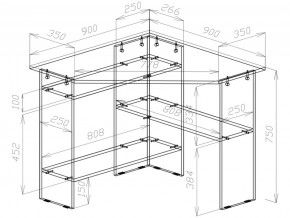 Стол письменный СП-2 угловой белый в Челябинске - mebel74.com | фото 3