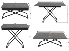 Стол универсальный трансформируемый Андрэ Loft ЛДСП терраццо в Челябинске - mebel74.com | фото 2