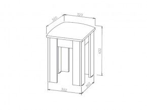 Табурет №1 NN Дуб Золотой в Челябинске - mebel74.com | фото 2