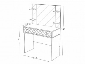 Трюмо Николь венге-лиственница светлая в Челябинске - mebel74.com | фото 2