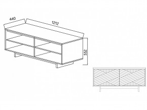 Тумба для ТВА Moderno-1200 Ф3 в Челябинске - mebel74.com | фото 4