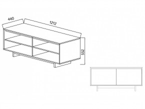 Тумба для ТВА Moderno-1200 Ф6 в Челябинске - mebel74.com | фото 4