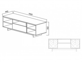 Тумба для ТВА Moderno-1400 Ф2 в Челябинске - mebel74.com | фото 4