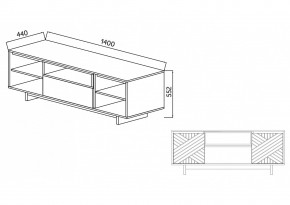 Тумба для ТВА Moderno-1400 Ф3 в Челябинске - mebel74.com | фото 4