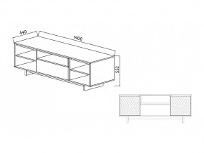 Тумба для ТВА Moderno-1400 Ф4 в Челябинске - mebel74.com | фото 4