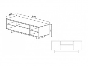 Тумба для ТВА Moderno-1400 Ф6 в Челябинске - mebel74.com | фото 4