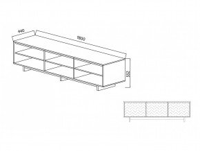 Тумба для ТВА Moderno-1800 Ф1 в Челябинске - mebel74.com | фото 2