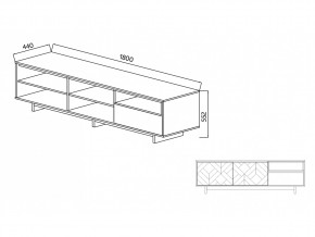 Тумба для ТВА Moderno-1800 В-1 Ф2 в Челябинске - mebel74.com | фото 4