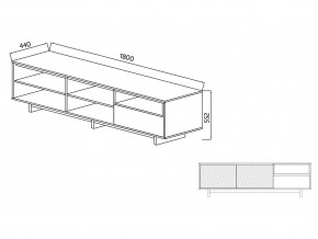 Тумба для ТВА Moderno-1800 В-1 Ф4 в Челябинске - mebel74.com | фото 4