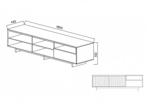 Тумба для ТВА Moderno-1800 В-1 Ф5 в Челябинске - mebel74.com | фото 4