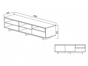 Тумба для ТВА Moderno-1800 В-1 Ф6 в Челябинске - mebel74.com | фото 4